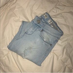 Blue Ripped Skinny Jeans